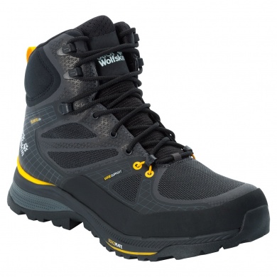 Jack Wolfskin Buty trekkingowe Force Trekker Texapore MID czarne/żółte męskie